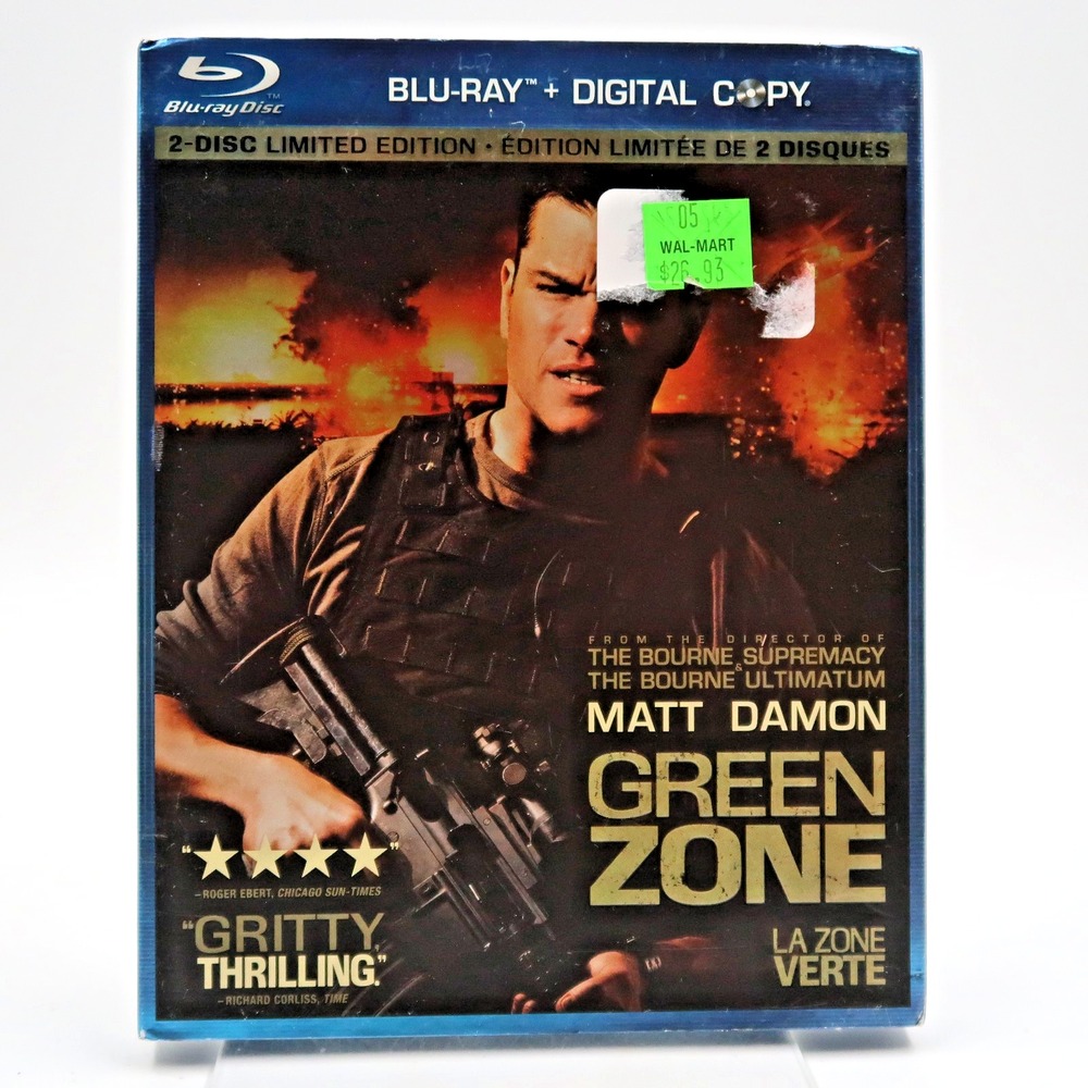 Green Zone Blu-ray 2010 Matt Damon Greg Kinnear Amy Ryan Action Movie Slipcover
